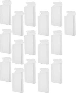 KESYOO 16pcs Retro PVC Cassette Tape Storage Case Set with Seamless Opening and Closing, Smooth Edges, Protective Covers for Music Rooms and Shelves, Holds 40 Cases Total