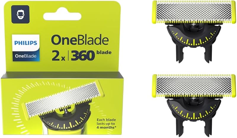 PHILIPS OneBlade 360 Cabeças de reposição de dupla direção QP420.50, pacote com 2