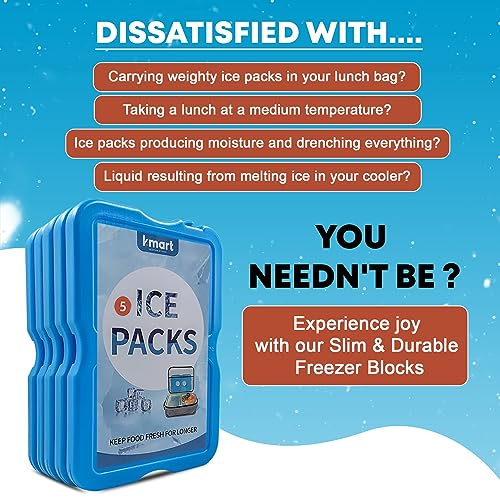 Roe Tenpo Home Freezer Blocks Ice Packs for Lunch Bags & Coolers - Slim, Reusable & BPA-Free Freezer Packs - Image 4