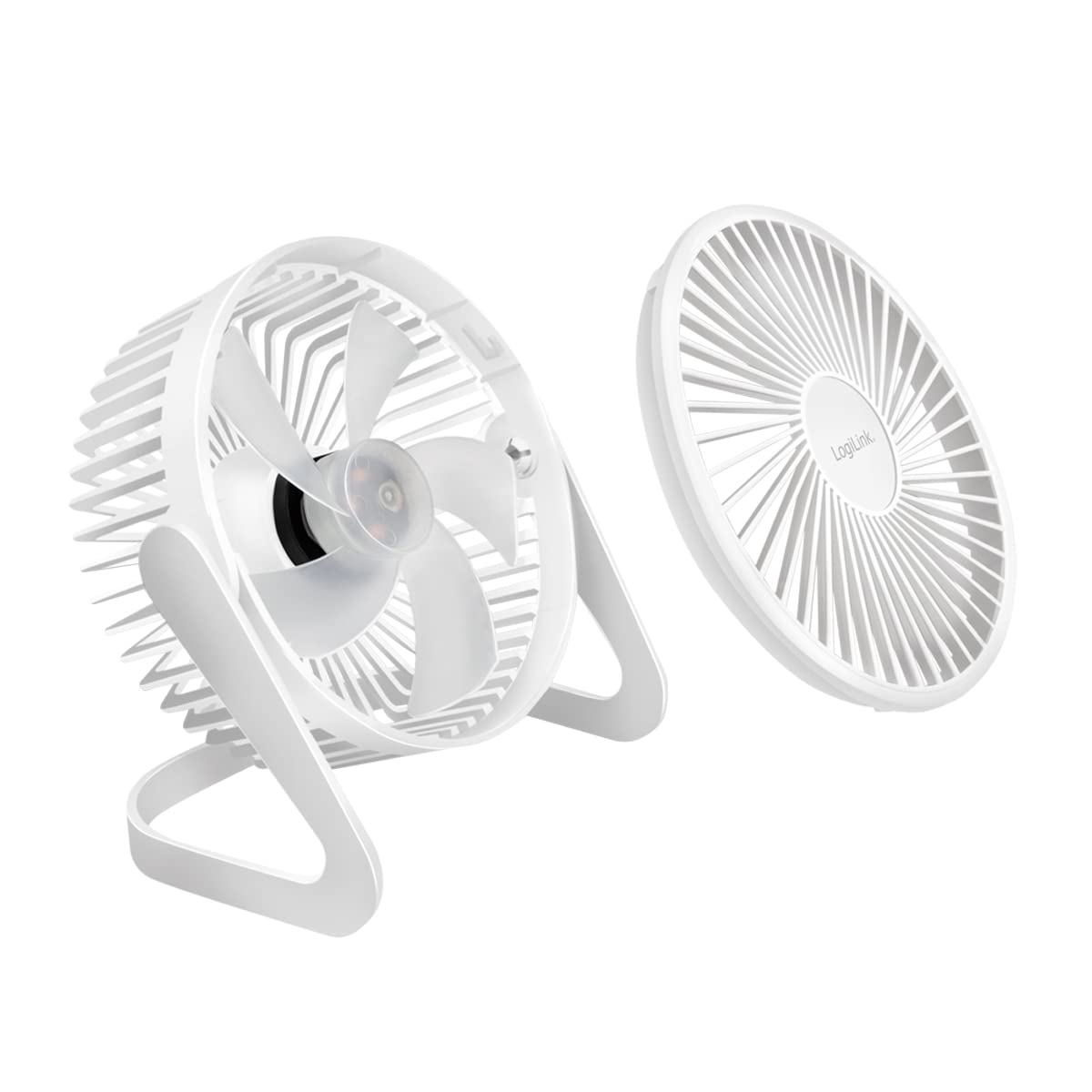 LogiLink Wentylator biurkowy USB, 15,24 cm, 40 dB, biały – 2 stopnie