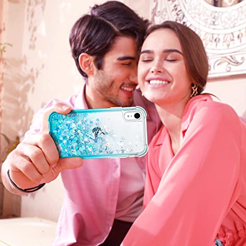 Ruky KZ-02 For Iphone Xr Case, Glitter Clear Full Body Rugged Liquid Cover With Built-In Screen Protector Shockproof Protective Women Case thumb #5