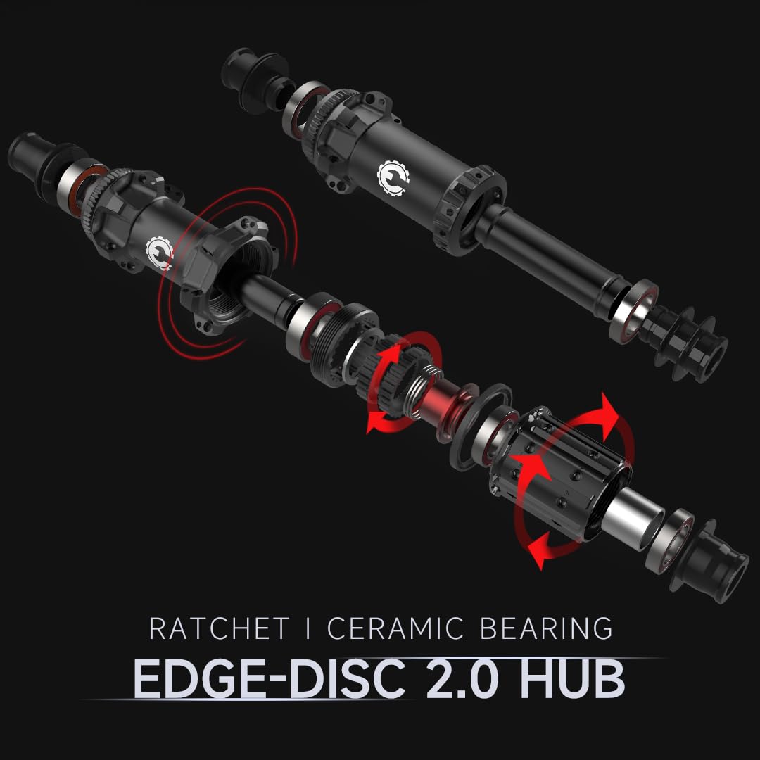 パーツ ELITEWHEELS edge45D ELITEWHEELS EDGE Gravel Wheels Ultralight 1356g Road Disc Carbon