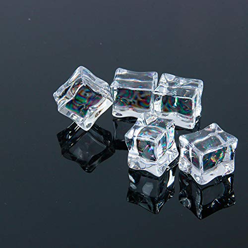 Piedras de hielo falsas acrílicas transparentes 20 piezas miniatura 6