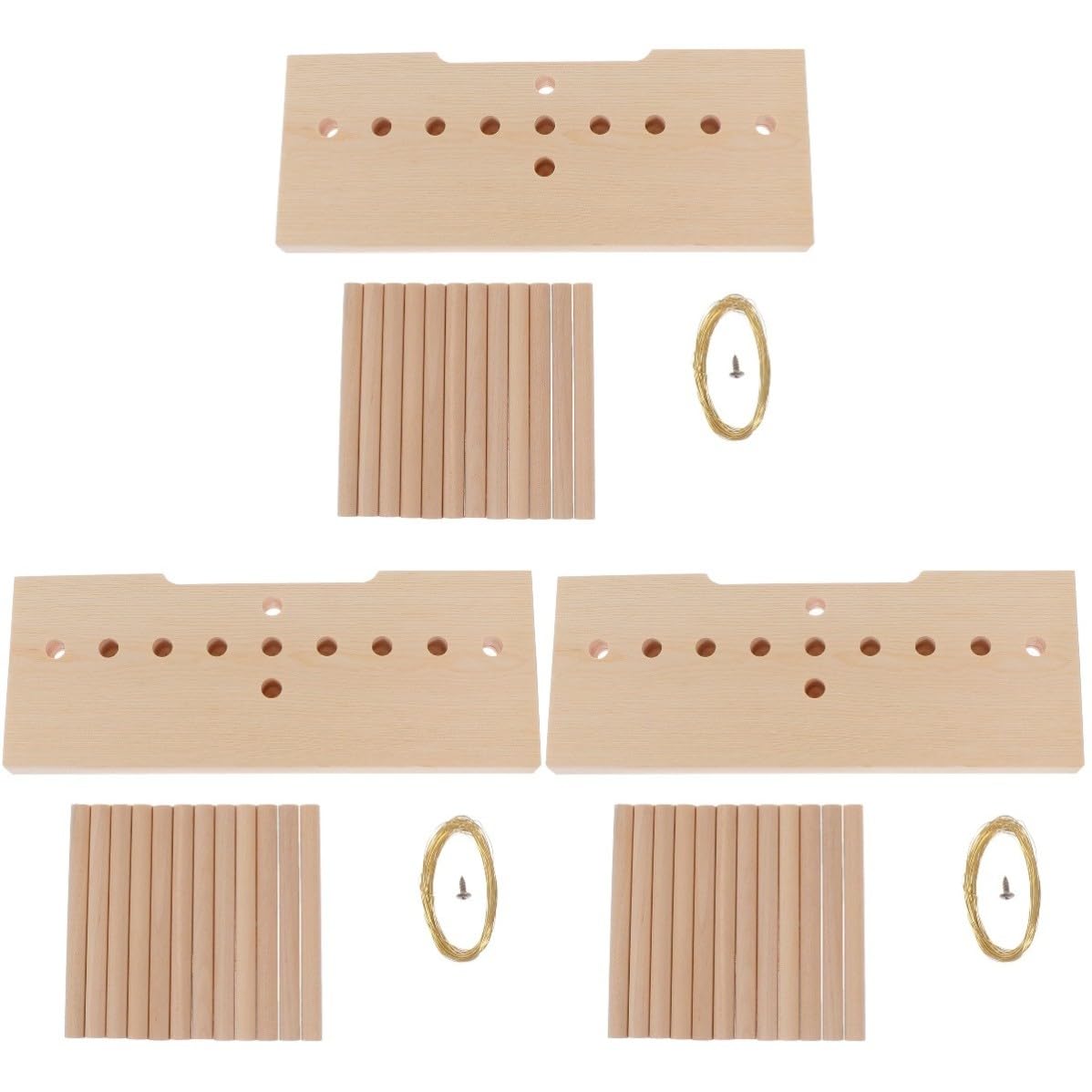 BESPORTBLE 3 Sets Holz Schleifenmacher mit Abgerundeten Ecken für