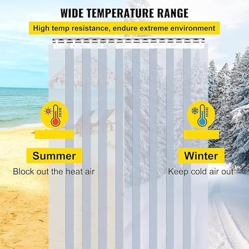 Rideau de porte à lanières PVC imperméable et résistant pour couper le vent