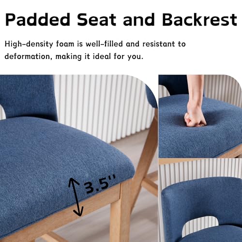 Farmhouse-Bar-Stools-Set-of-4-26-Counter-Height-Barstools-Linen-Upholstered-Barstools-with-Open-Back-for-Kitchen-IslandBreakfast-BarHome-Pub-Blue Farmhouse Bar Stools Set of 4 26 Counter Height Barstools Linen Upholstered Barstools with Open Back for Kitchen IslandBreakfast BarHome Pub Blue