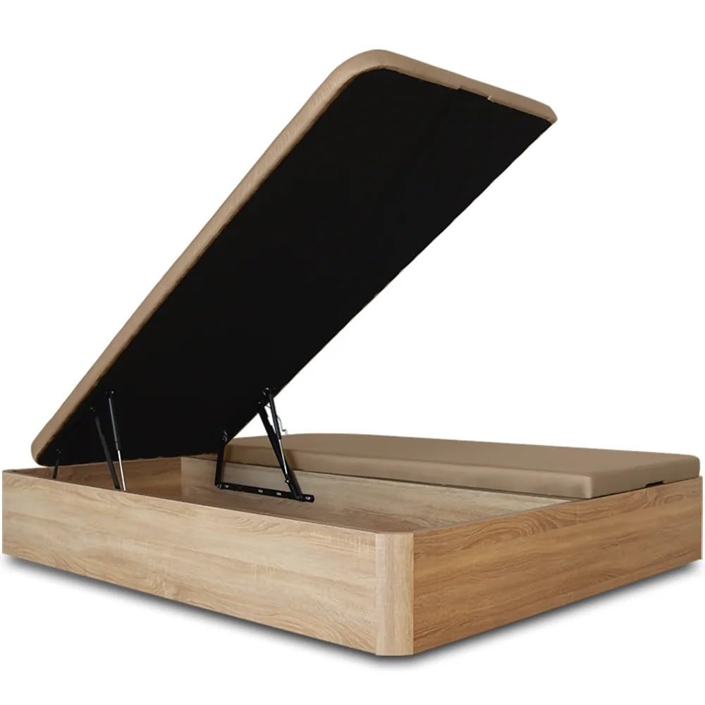 Ventadecolchones - Canapé Abatible de Madera Cambrian - Gran Capacidad - Grosor del cajón 30 mm - Tapa Transpirable - 200 x 200 cm (2 uds. 100x200cm)