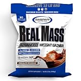 Gaspari Nutrition Real Mass: Advanced Weight Gainer, Protein and Complex Carb Blend, 50g Protein, 16g EAAs, Gluten-Free, 12 lbs (Chocolate Ice Cream)