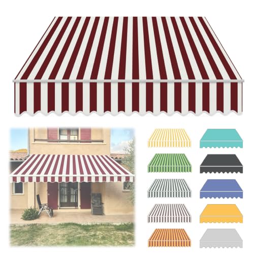 Store Banne Toile de Remplacement Tissu 2m 2.3m 2.5m 2.8m 3m 3.5m 3.8m 4m