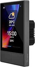 SONOFF Nspanel Interruptor Inteligente, Interruptor Doméstico Inteligente de Detecção de Temperatura, Wi-Fi Controle De Tela Sensível Ao Toque, 2 Botões, Compatível com Alexa