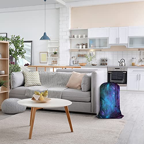 Swono-Starry-Sky-Laundry-Bag-with-Drawstring-Straps-Heavy-Duty-Extra-Large-Laundry-Bags-for-Laundromat-Household-Galaxy-Nebula-Cloud-Cluster-Stars-Aerospace-Travel-Dirty-Clothes-Bag-Purple-Blue Swono Starry Sky Laundry Bag with Drawstring Straps Heavy Duty Extra Large Laundry Bags for Laundromat Household Galaxy Nebula Cloud Cluster Stars Aerospace Travel Dirty Clothes Bag Purple Blue