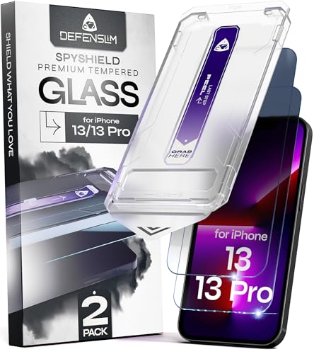 Defenslim SpyShield Privacy Screen Protector for iPhone 13/13 Pro, 2 Pack