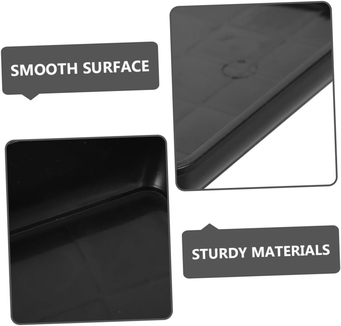 POPETPOP 16pcs Plant Saucers Flower Pot Drip Trays Black Material for Indoor and Outdoor Use for Types of Potted Plants and Garden Decor