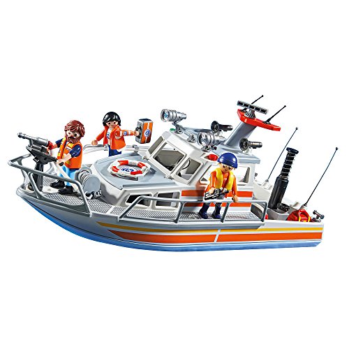 PLAYMOBIL Guardacostas - Barco de Rescate con Manguera, playset (5540)