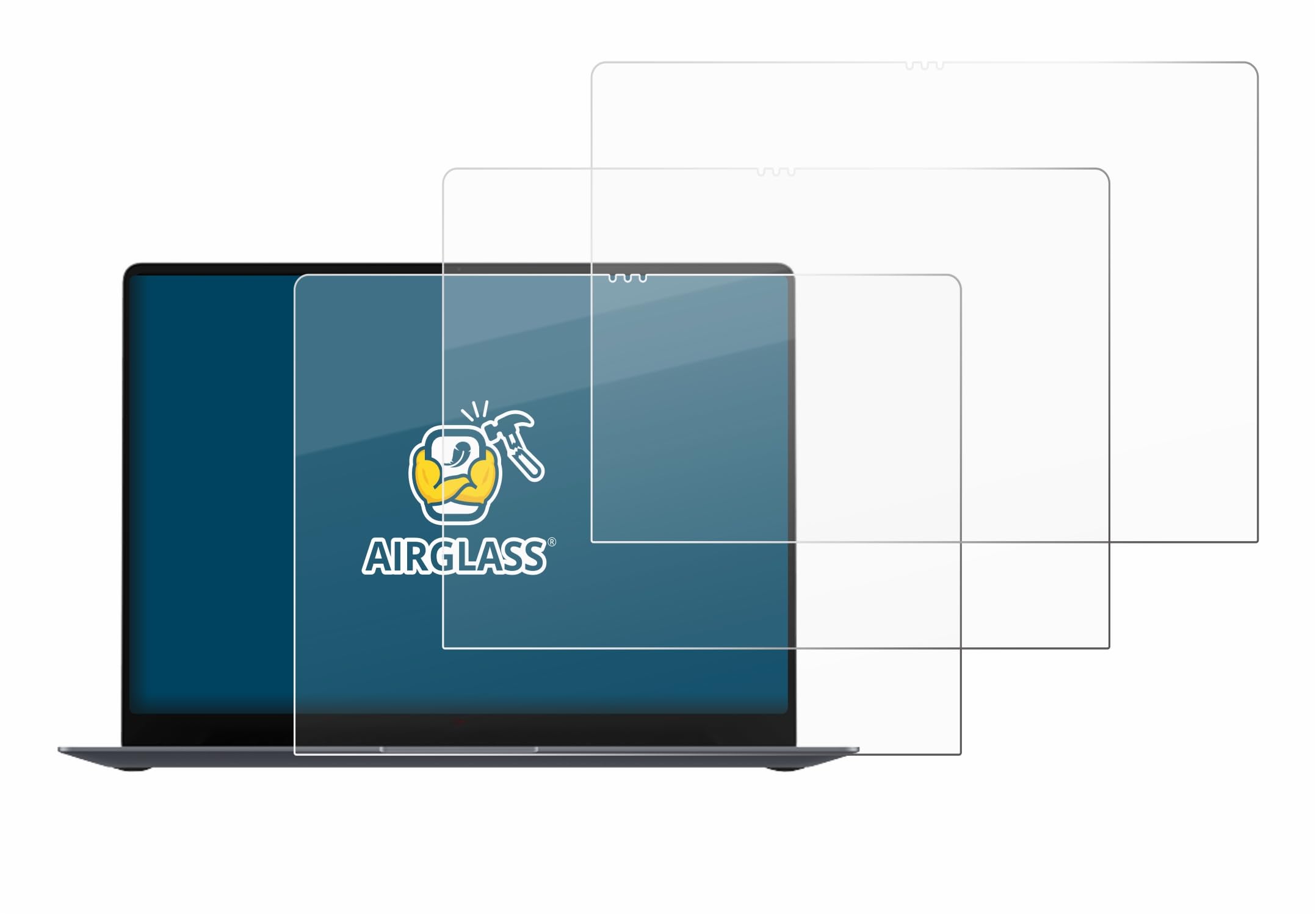 brotect 3 Pezzi Pellicola Vetro per Samsung Galaxy Book6 Pro 16" | Chiara Protezione Schermo Made in Germany, Durezza 9H Anti-Graffio Glass Screen Protector