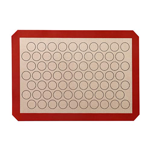 RONGJJ Colchoneta 2pcs Tapete de Silicona Antiadherente para Hornear, Lámina de Horno para Macaron, Galletas, Pizza, Pan, Ecológico y Reutilizable, Resistentes al Calor, 42 x 29.5cm Hornear