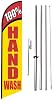 100% Hand Wash - Swooper Feather Flag Outdoor Advertising Sign for Car Wash Businesses With Complete Pole Kit and Ground Stake (yellow & Red)