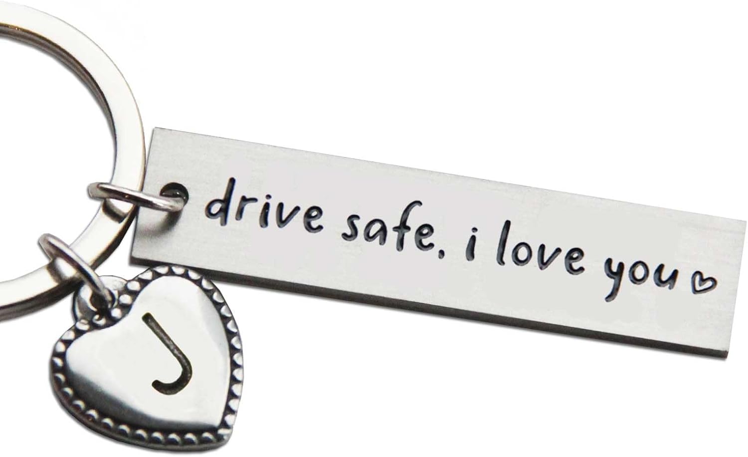 Personalized Initial Key Chain Gift, Drive Safe I Love You, Valentine's Gift, New Driver, to Boyfriend, First Car Key Chain