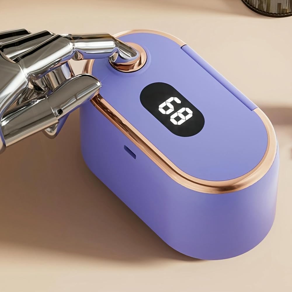 SYJYM Dwugłowicowa elektryczna golarka do tkanin z cyfrowym wyświetlaczem, 3-biegowa, ładowana przez USB, do usuwania kłaczków, Bobble