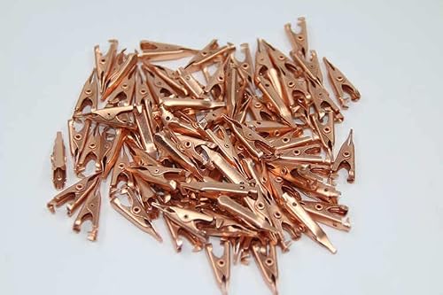 Pack Of 50 - Micro Toothless Alligator Test Clip Copper Plated With Smooth Jawed And Microscopic Tip 5Amp #TOP5