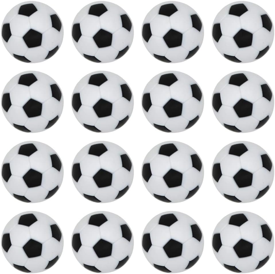 BQSPT 32mm Foosball Balls Foose Balls Table Soccer Game Replacement Foosballs 16pcs,Foosball Official 32mm Mini Table Footballs Ball Accessory Black(16 Pack)