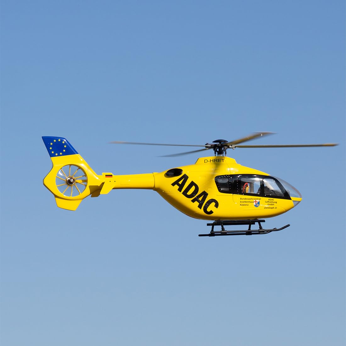 ROBAN EC135 RC Hubschrauber für Erwachsene, 450er-Klasse 2,4 GHz 6 Kanäle realistisches RC Flugzeug mit Vier Rotoren und GPS-Ortung, Steuerung für Links- und Rechtshänder (RTF)