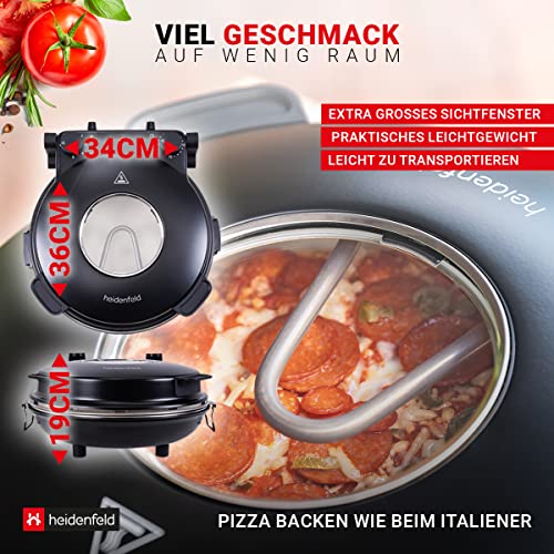 Heidenfeld elektrischer Pizzaofen Napoli 1200 Watt