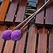 Frienda 1 Pair Medium Hard Yarn Head Keyboard Marimba Mallets with Maple Handles (Purple)
