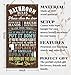 HALUOSI Humorous Wooden Bathroom Sign, 12 x 6 inches, Brown, Rustic Style, Wall Mount