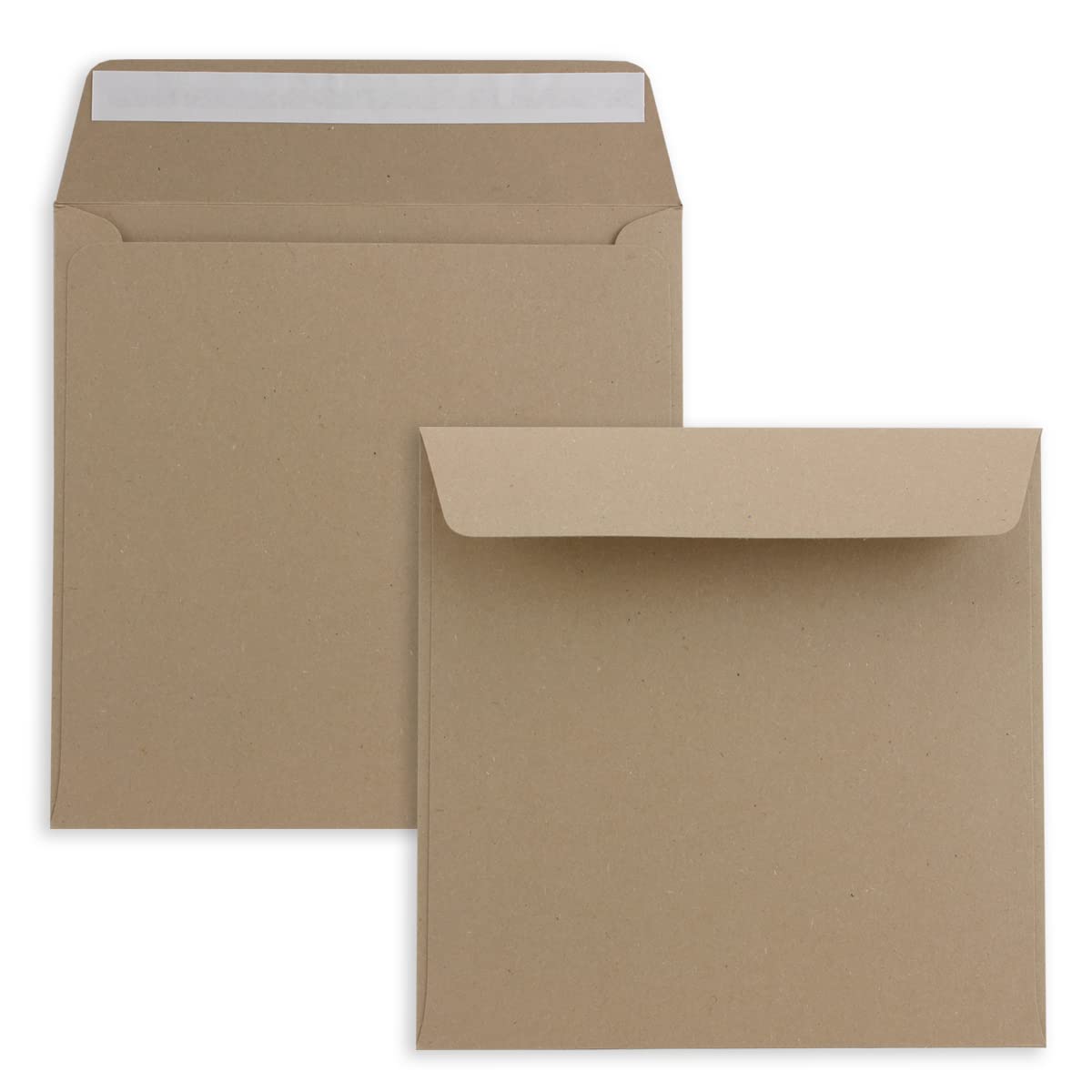 400 x koperty z papieru typu kraft (brązowe) – kwadratowe koperty – 15,5 x 15,5 cm – samoprzylepne – matowa powierzchnia – stabilne koperty pocztowe