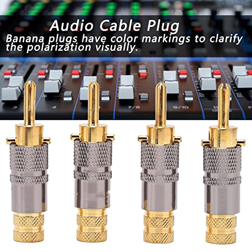 Cable de audio con conectores banana chapados en oro 24K miniatura 2