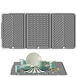 Alfombrilla De Secado De Platos De Silicona | Alfombrilla De Secado De Silicona 56x28 Cm Para Fregadero - Rapido Plegable Antideslizante,Para Encimera Apartamento Baño