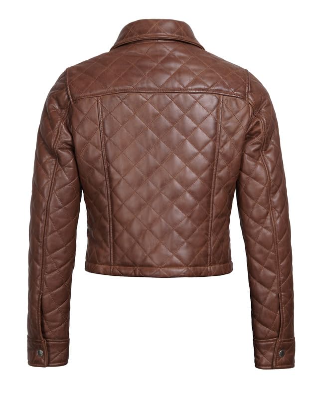 Image of Blingsoul Womens Real Leather Jacket - Asymmetrical Leather Jackets for Women