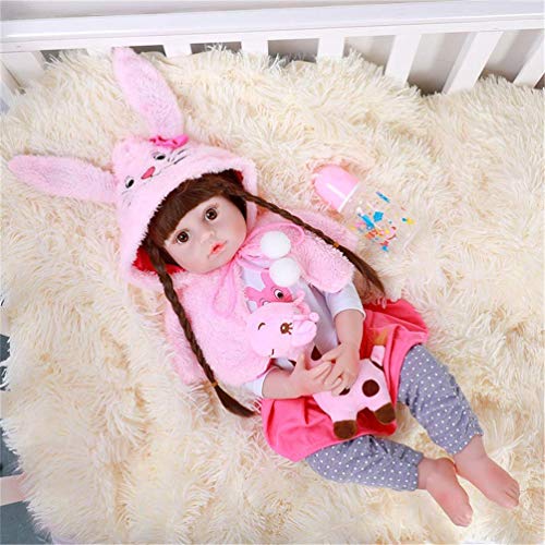 22 Zoll Lebensechte Reborn Prinzessin Babypuppen mit langem Haar Realistische Ganzkörper Vinyl Silikon Kleinkind Weiche… – Bild 6
