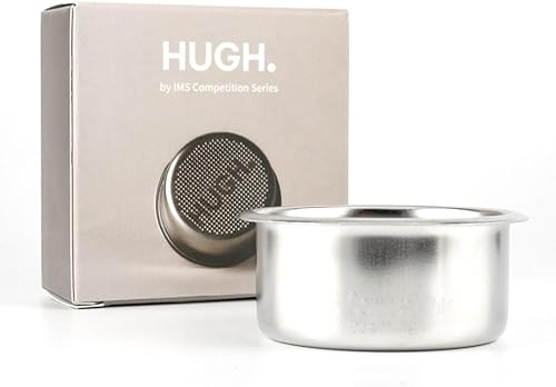 HUGH, by IMS - Cesta de filtro de precisión de 2.008 in, serie de competencia, cesta de filtro de café de acero inoxidable, 0.63 oz