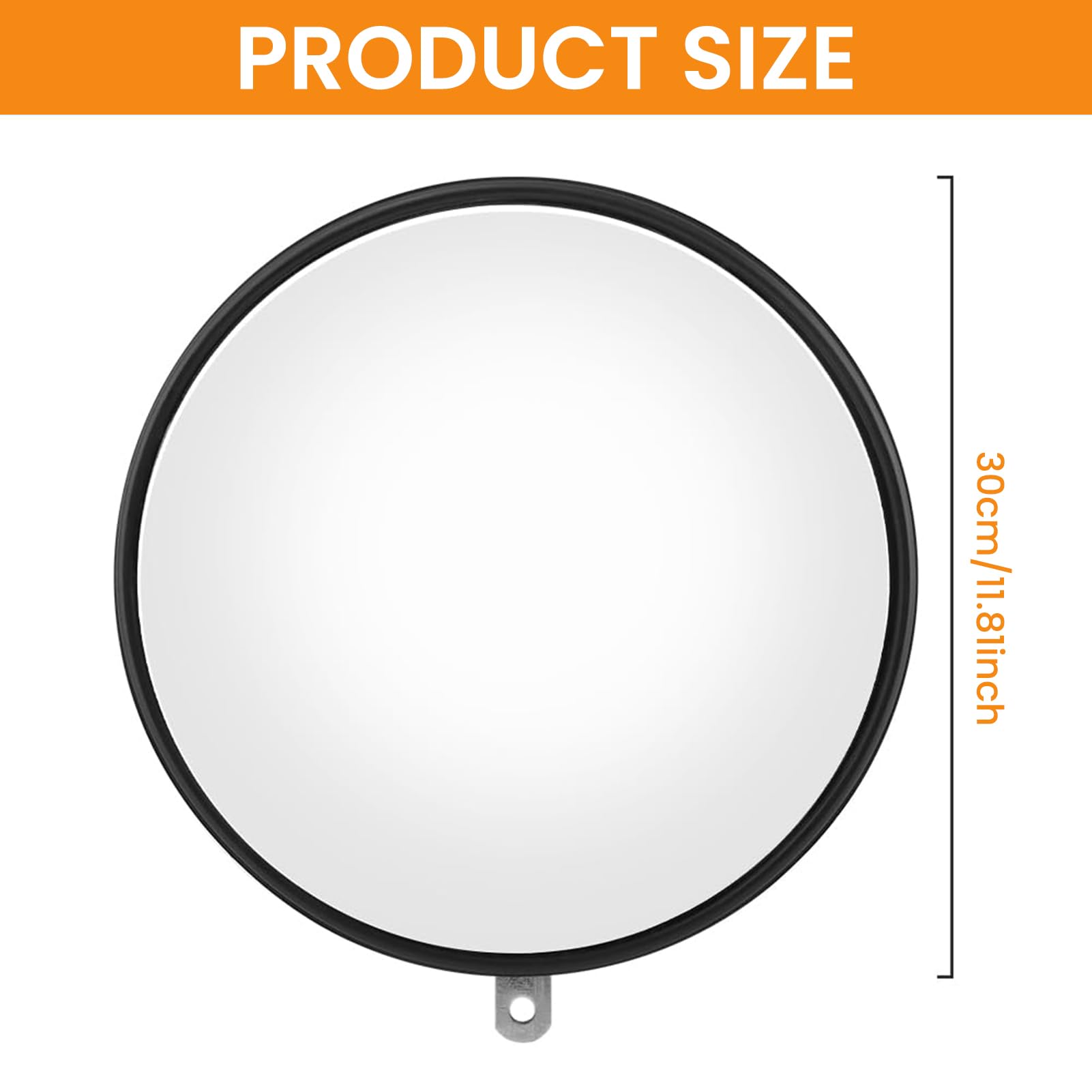 SOONHUA Lustro drogowe Ø 30 cm, 2 szt. okrągłe wypukłe lustro, wewnętrzne lusterko martwego kąta do garażu Warehouse Store