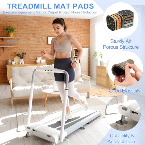 PATIKIL 6 Pzas Almohadillas para Cinta de Correr Antivibración y Reducción de Ruido, Espuma de Alta Densidad 4x4x0.8, Naranja miniatura 3