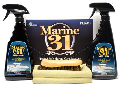 Marine 31 Vinyl Cleaner & Protectant Kit - 20Oz. Spray Bottles with Accessories - Marine & Boat, Home & Patio Vinyl Cleaner & Protectant Kit