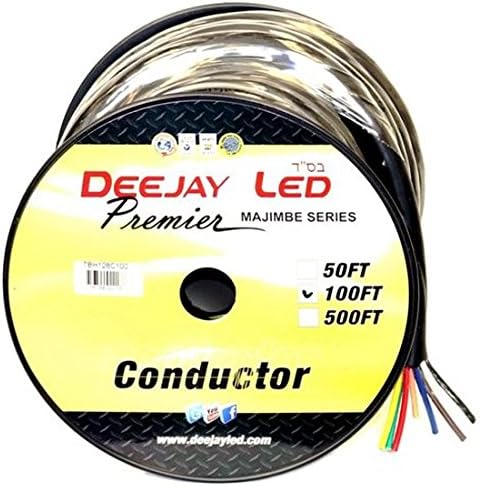 TBH128C100 Ultimate 100-foot 8-Conductor 12 Gauge Stranded Cable with Single Black Jacket Ideal for Speakers and Power Eight-Conductors Brown, Black, Red, Yellow, Tan, Blue, Green, White