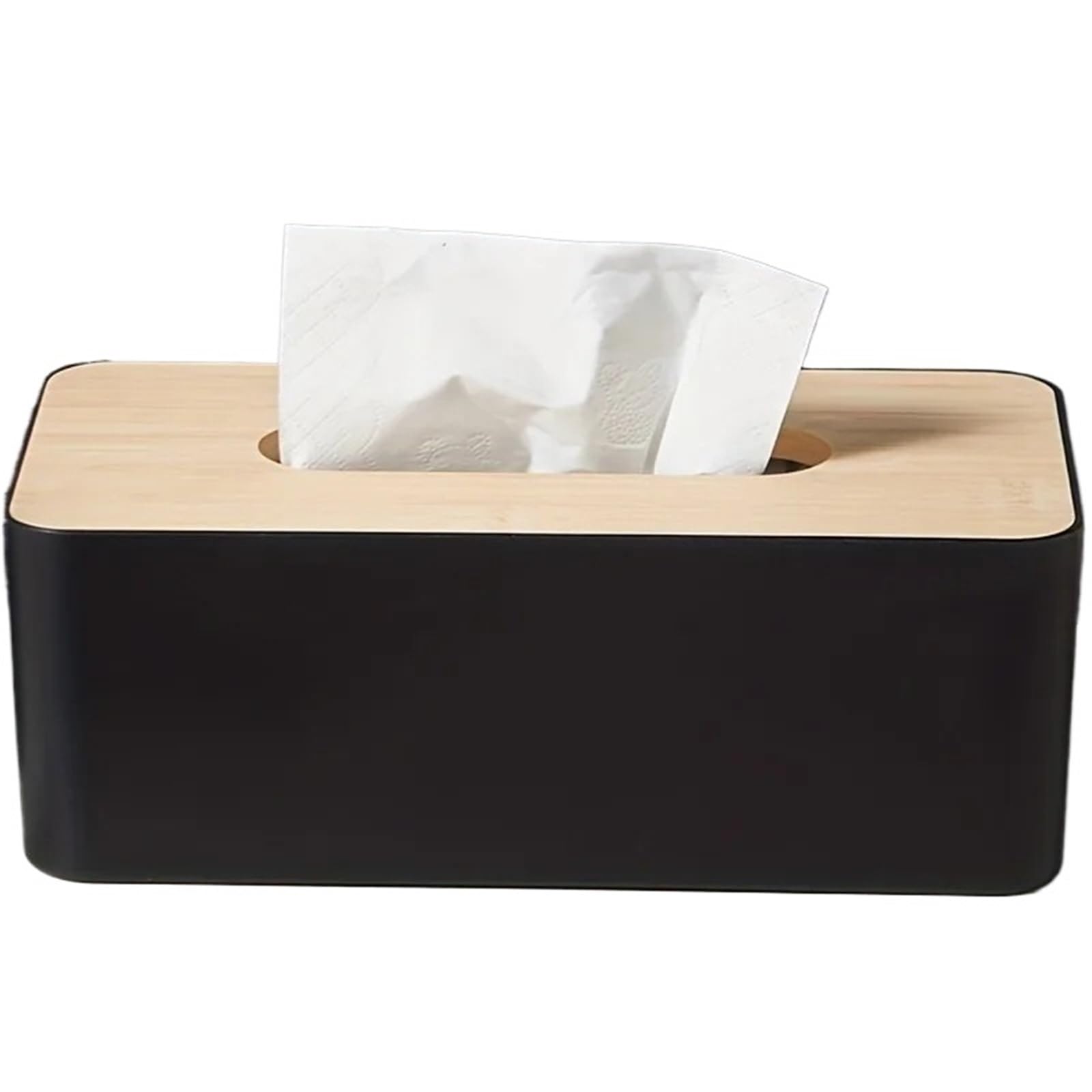 Tissue Box Cover Tissue Box With Lid Bathroom Organizer Plastic Cover Waterproof For Countertop Office Wood Grain
