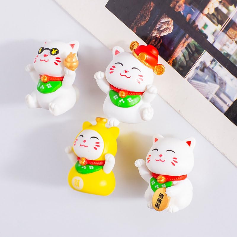 Imanes Decorativos Lucky Cat Maneki-Neko Resina miniatura 5