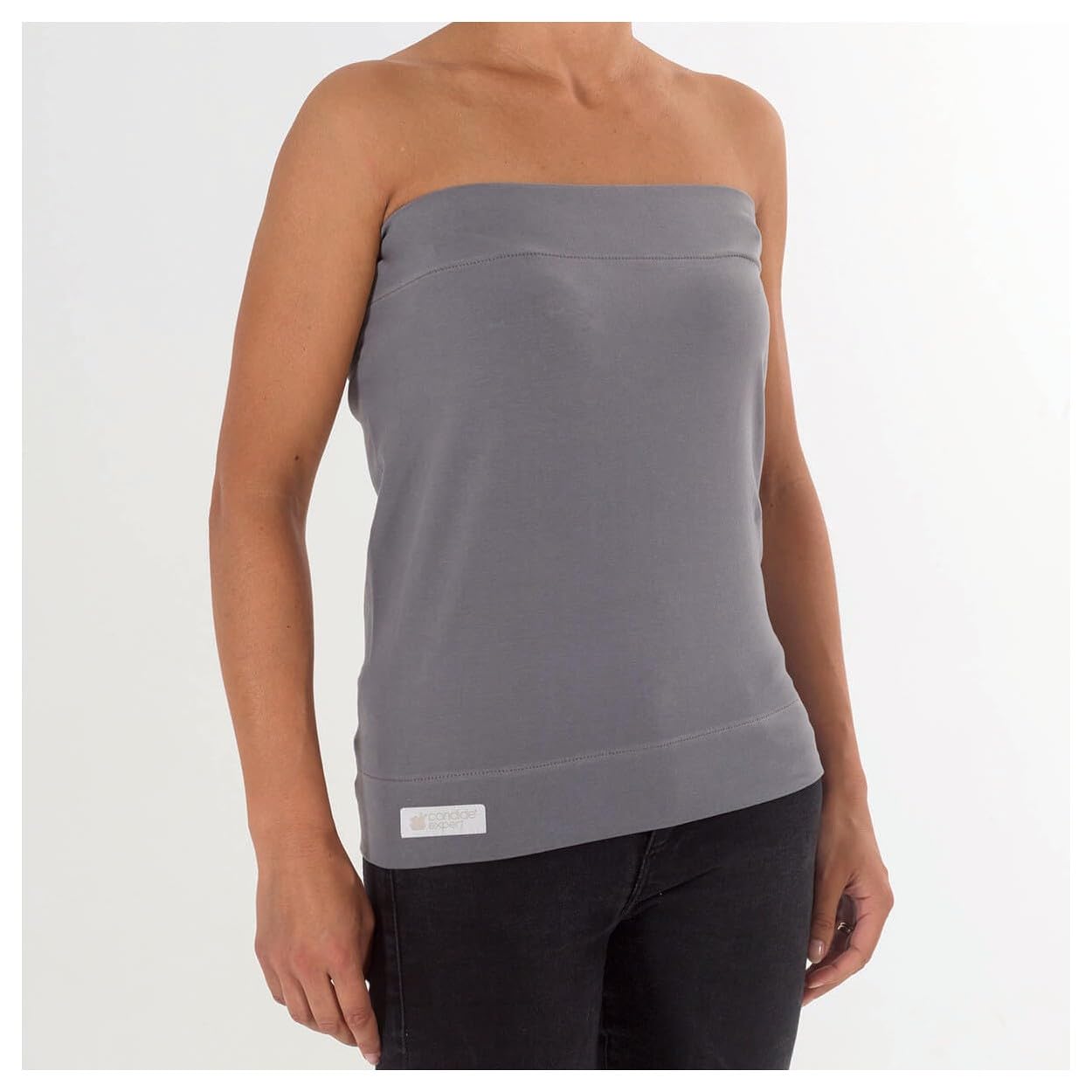 CANDIDE - Bandeau Peau à Peau Tube Gris - Tissus Doux - Mixte - Apaise Bébé - Renforce Le Lien Parent Bébé - Favorise La Lactation - 0-3 mois (L/XL)