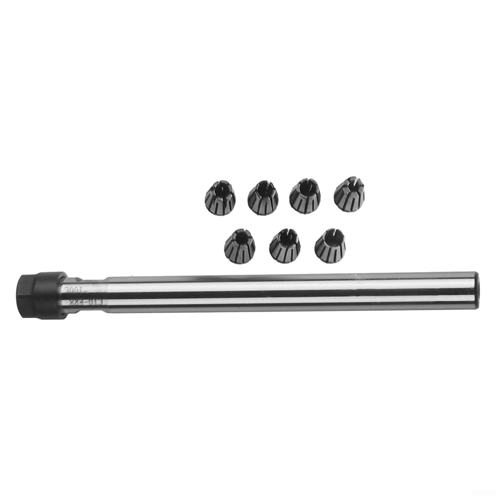 ER8 Spannzangenhalter C10 ER8A 100L mit 7-teiligem ER8 Spannzangen-Set, 2–5 mm, für CNC-Fräsen Bohren Schleifen