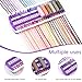 Lokunn Floss Organizer Embroidery, 50 Positions, Thread Organizers for Sewing and Cross Stitch Embroidery Thread, Plastic & Non-Woven Fabric, Purple, Comes with 15 Sticky Notes