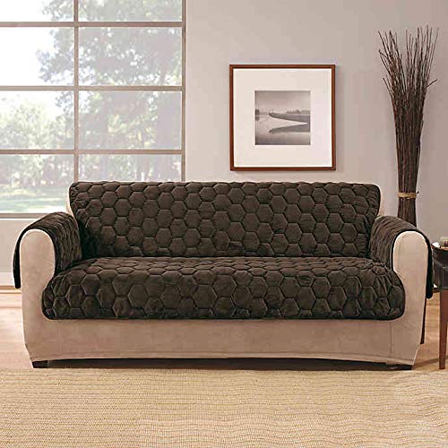 SURE FIT Silky Touch Loveseat Protector in Chocolate Amazon.in Home