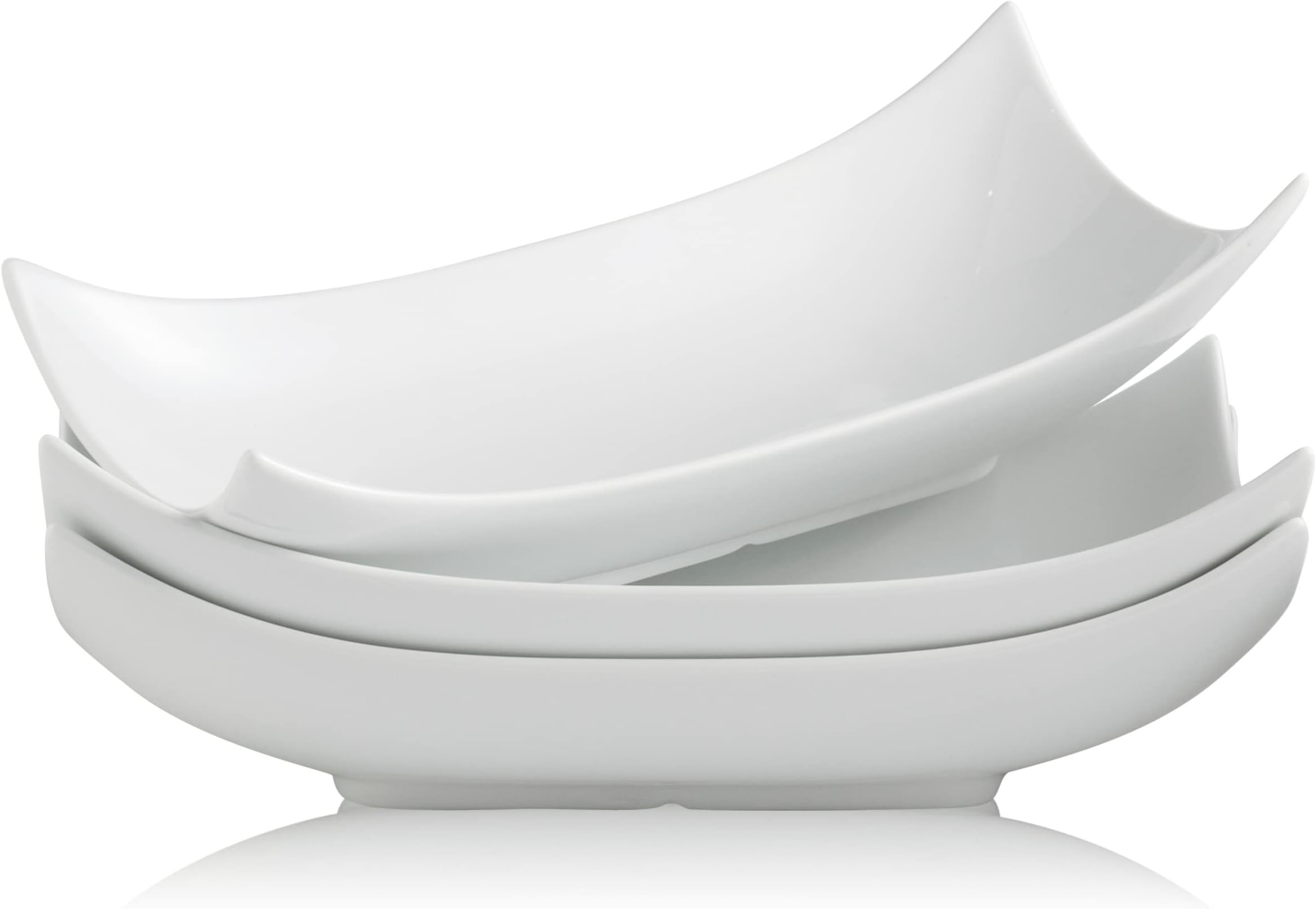 Gomakren Serving Platters Serving Bowls Set Turkey Serving Platter Porcelain Serving Dishes For Entertaining Special Curved Deep Large Mothers Day Thanksgiving Dishes Gifts Set of 3 White 12 Inch