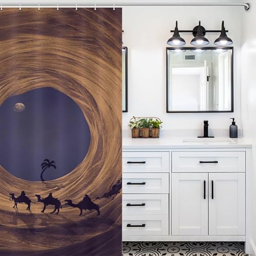 Rideau de douche en tissu polyester de qualité supérieure 48x72" - 5