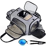 【Leicht zu tragen】 faltbar & Airline Tasche: Diese Haustier-Reisetasche ist perfekt für lange Reisen, Autofahrten, Fluggesellschaften und Tierarztbesuche usw., verstellbarer Schultergurt macht es einfacher, Ihren Haustierfreund mit Ihnen zu tragen