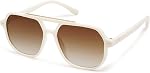 SOJOS Retro Trendy Aviator Polarized Sunglasses Men Women Vintage 70s Square Stylish Frame Sun Glasses SJ2283