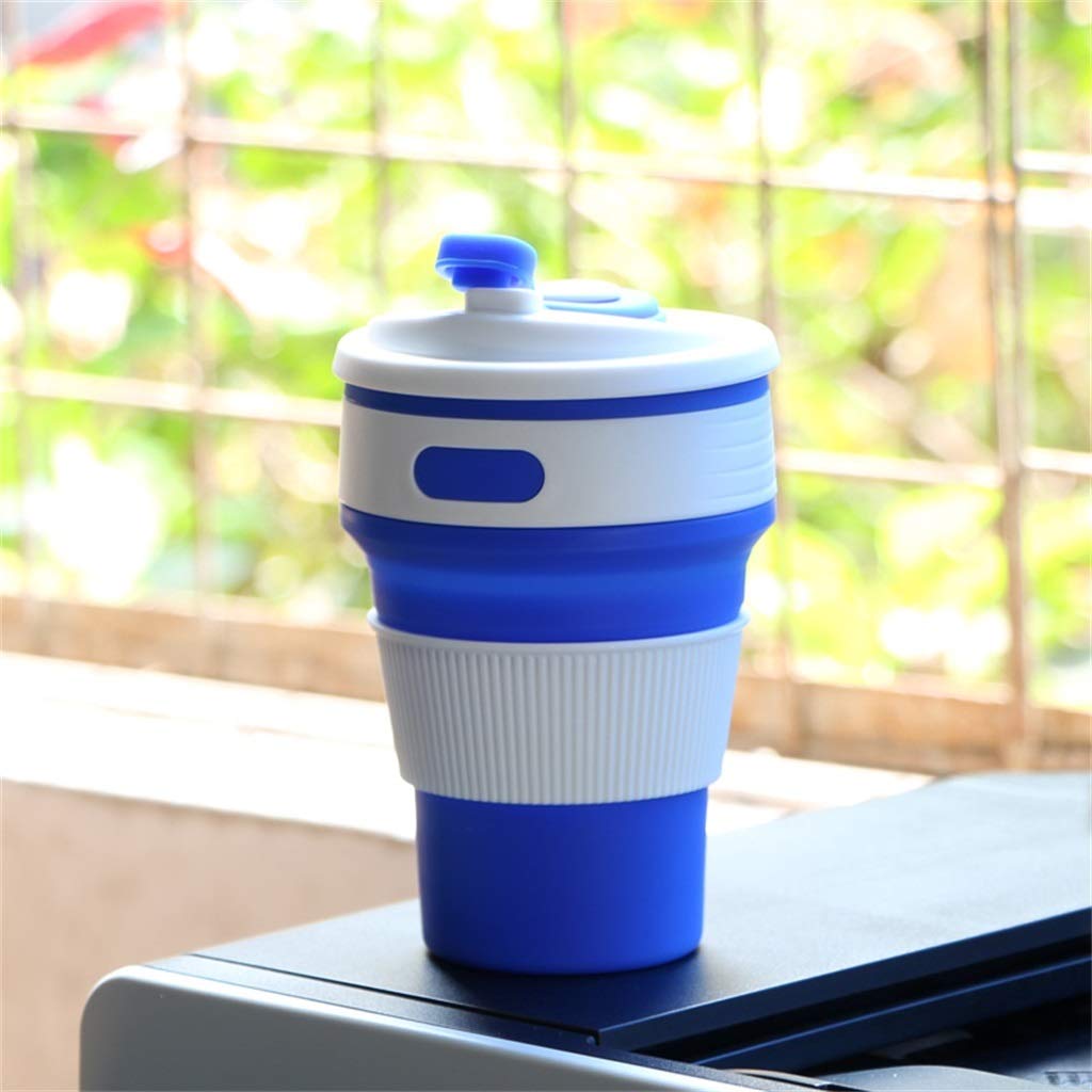 Taza De Agua Plegable, Silicona De Grado Alimenticio La Seguridad Portátil Taza De Café Retráctil Se Puede Llenar con Agua Hirviendo (6 Colores)